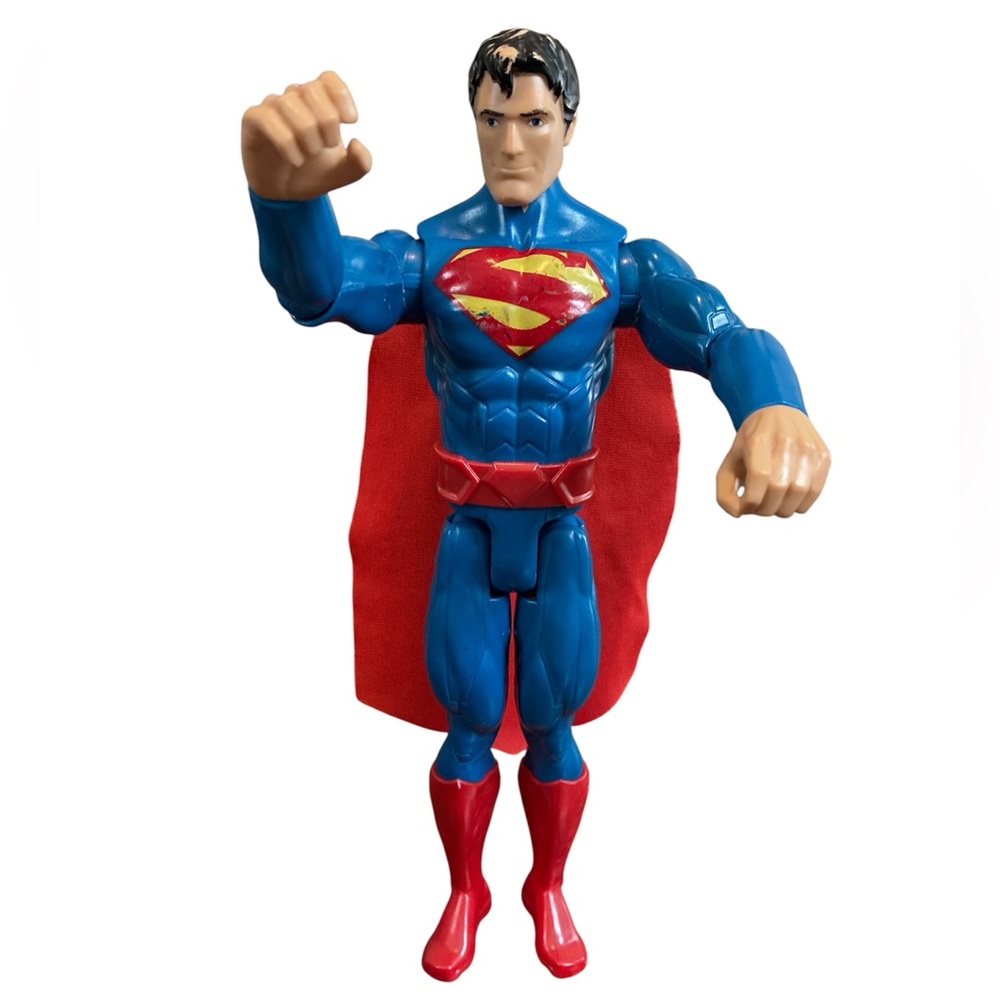 DC Comics Superman Superhero Action Figure with Red Cape Large 12”